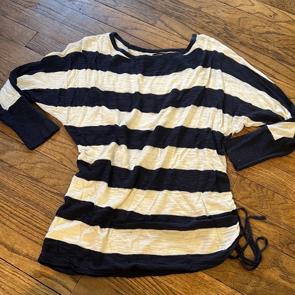 Express nautical 3/4 sleeve top M